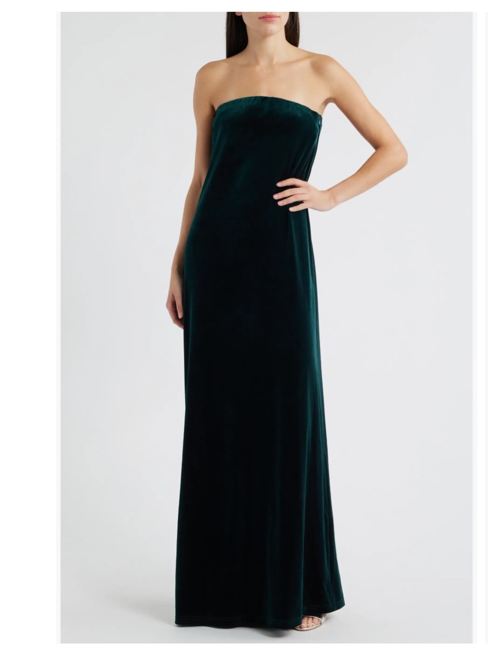 Lucy Paris Breanna Strapless Velvet Gown